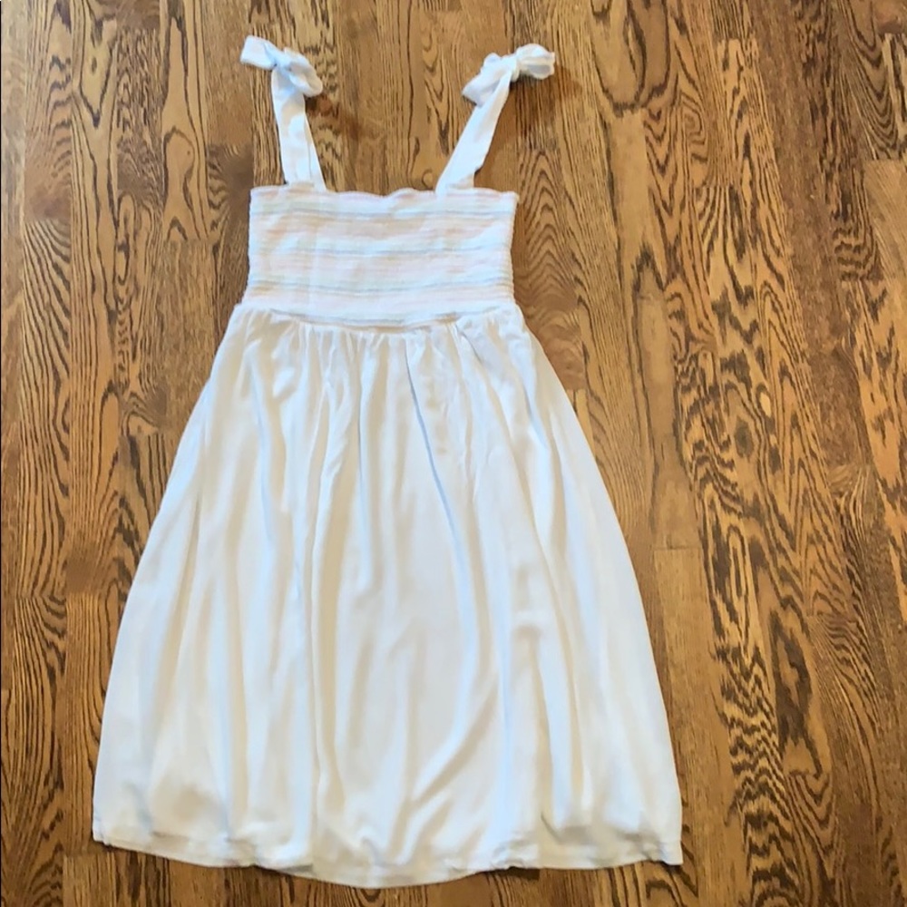 Lauren Conrad White Smocked Sundress